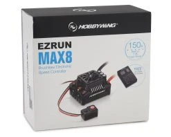 Hobbywing EZRun Max8 V3 Waterproof Brushless ESC w/Program Box & XT90 Plug -HOBBYWING Shop hwa30103200 3
